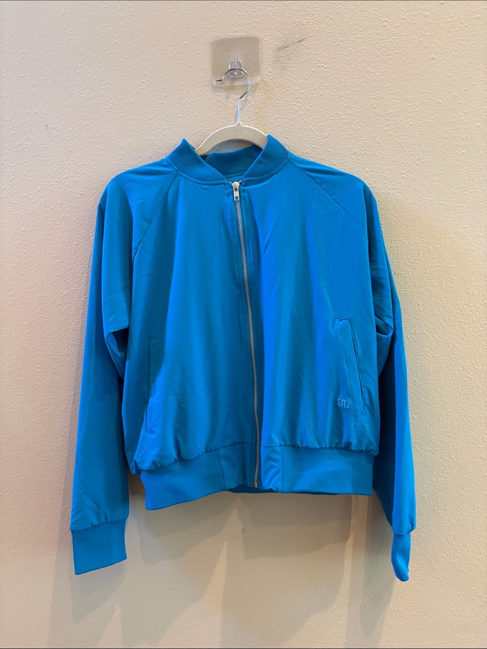 Albion Turquoise Blue Women's Bomber Jacket - Lightweight Zip Front